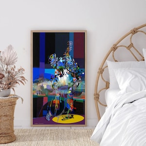 Music Art, Jerusalem, Contemporary wall art, Modern Wall Art, Abstract Art, Mix Media, Canvas Prints, Natan cooper, Israel