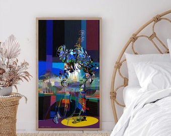 Music Art, Jerusalem, Contemporary wall art, Modern Wall Art, Abstract Art, Mix Media, Canvas Prints, Natan cooper, Israel
