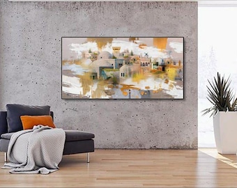 Jerusalem Art Print: Colorful Jewish Modern Art, Israel Artist