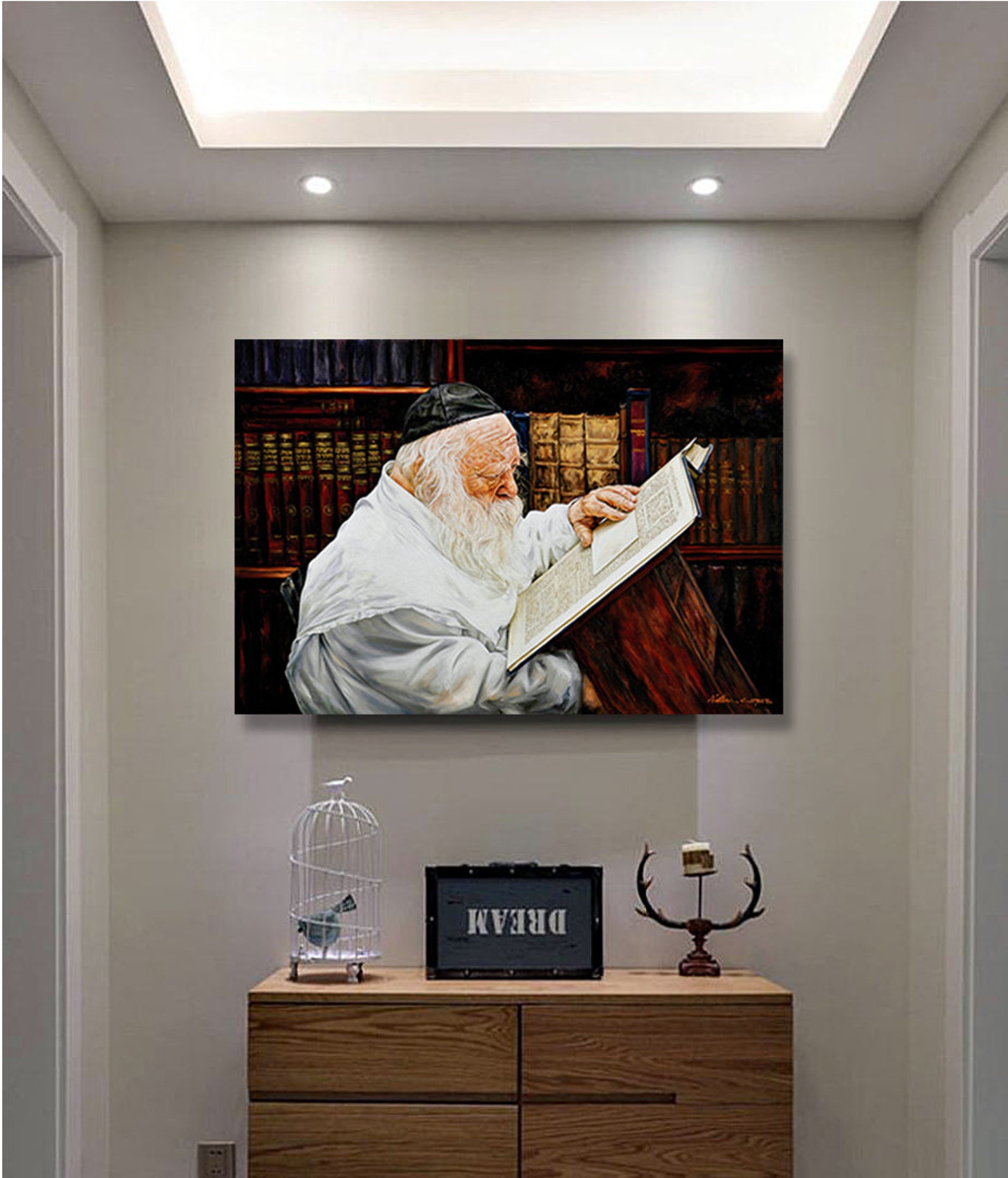 Jewish Wall Art/Torah/Jewish Study/Realistic Judaica Wall Etsy