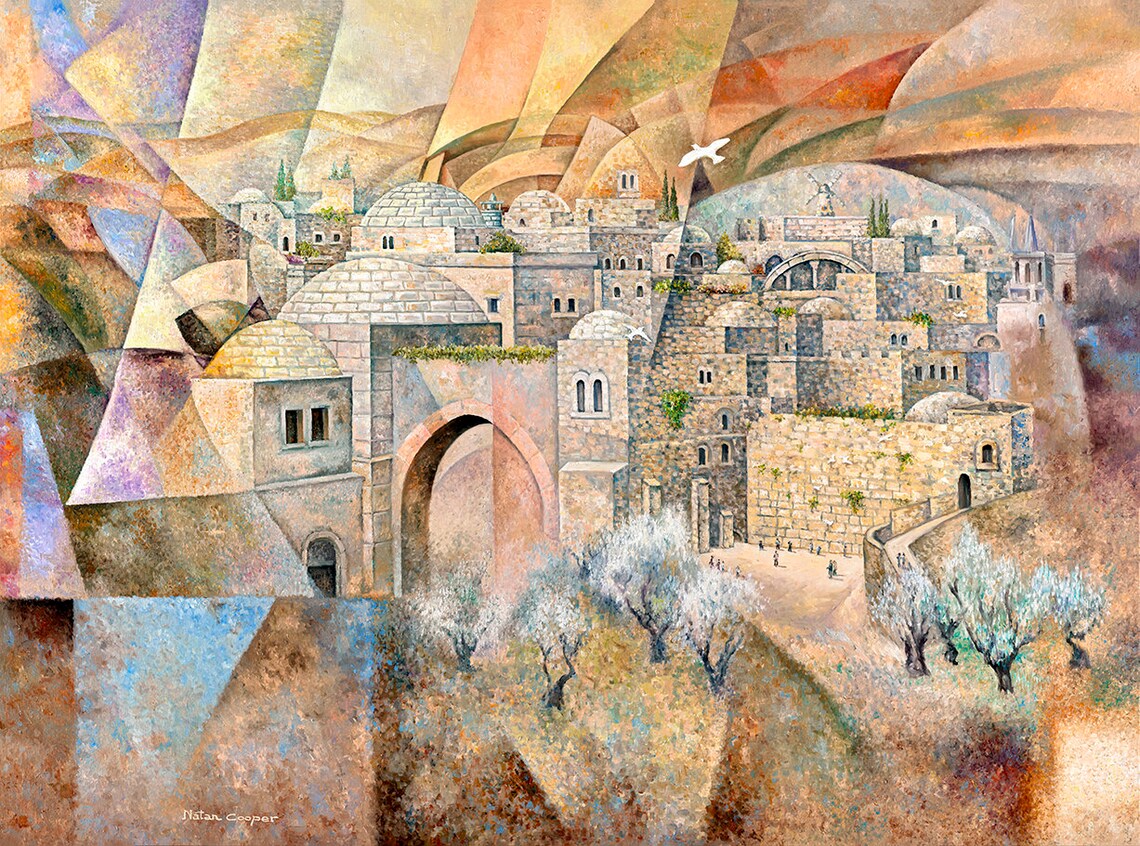 Jerusalem/judaica Wall Art/jewish Modern Art/contemporary Etsy
