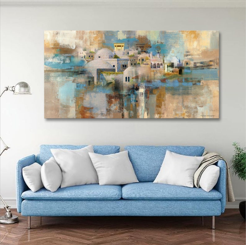 JERUSALEM /colorful /judaica Wall Art/ Jewish Modern Art/ Etsy