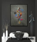 Colorful minimalist abstract art/ Contemporary wall art product logo