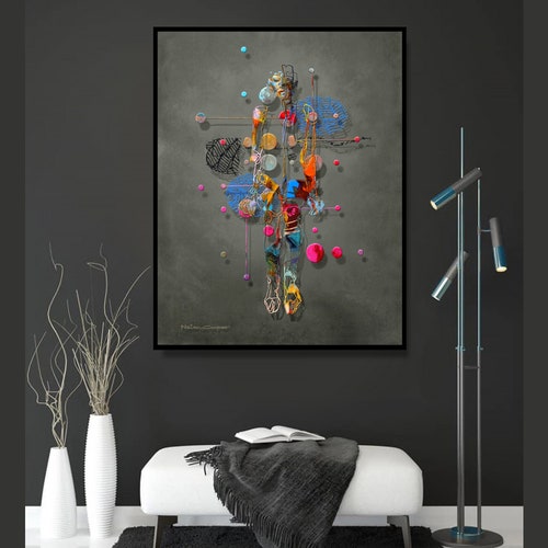 Colorful Abstract Canvas Print – Large Modern Wall Art for Living Room – Limited Edition Israeli Artist