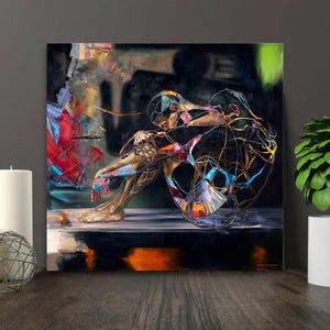 Zone/Awareness - Canvas Abstract Wall Art Print, Large Modern Art, Israeli Artist, Contemporary Home Decor, Unique Gift Idea