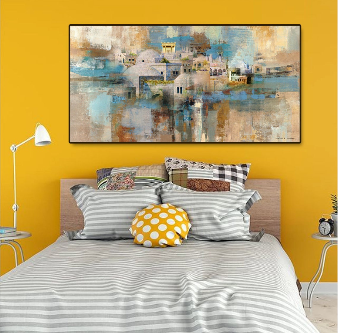 JERUSALEM /colorful /judaica Wall Art/ Jewish Modern Art/ Etsy