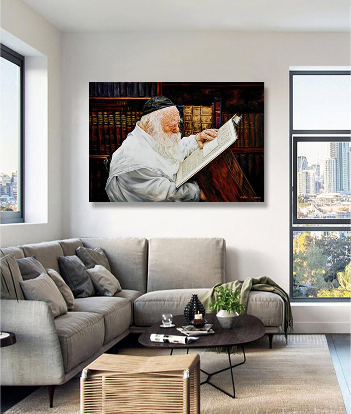 Jewish Wall Art/Torah/Jewish Study/Realistic Judaica Wall Etsy