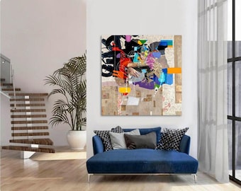 Unique Art/Original Oil Painting/Colorful Painting/Modern Wall Art/Contemporary art/Abstract Art/Inspirational Art/Natan cooper/Israel