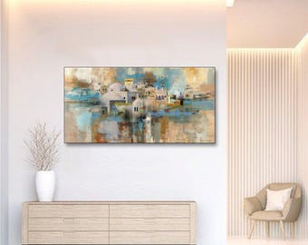 Jerusalem Canvas Print: Old City Landscape Painting, Jewish Home Decor