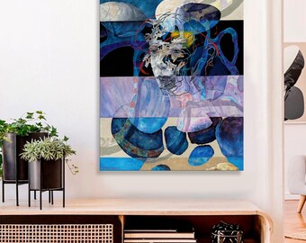 Abstract Woman Face Canvas Print: Natan Cooper Art, Modern Wall Decor
