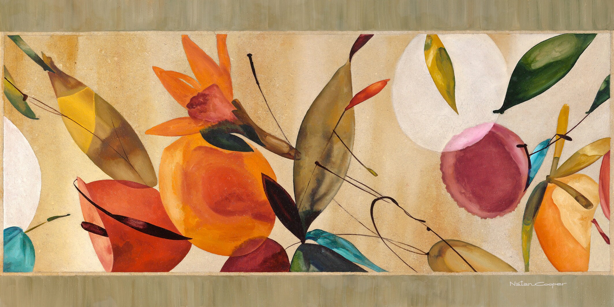 Colorful Flowers/modern Art/ Flowers Print/art Deco/canvas Etsy