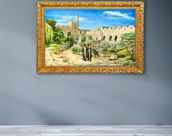 Tower of David Jerusalem Canvas Print: Holy Land Art by Natan Cooper