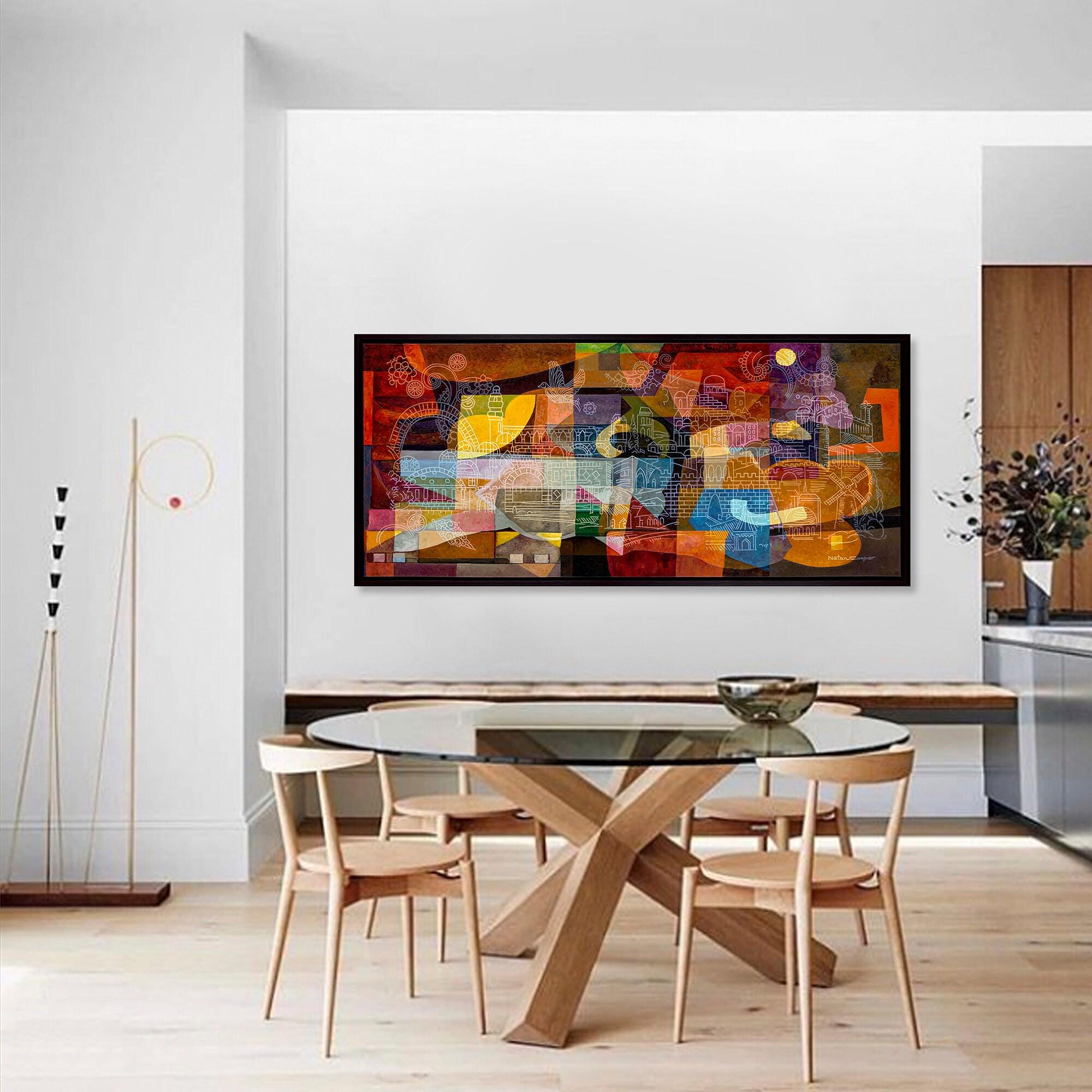Jerusalem Abstract Art Print: Colorful Judaica, Israel Artist - Etsy