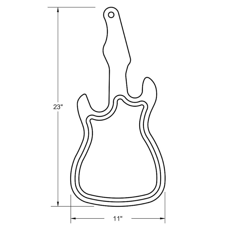 Electric Guitar Cutting Board From Repurposed Hardwoods Etsy
