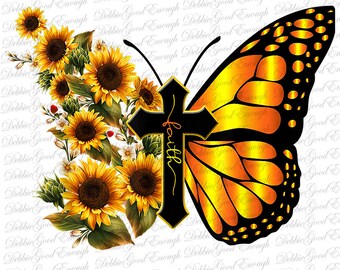 Download Butterfly Sunflower Etsy