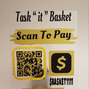 QR Code Sign, Instagram Sign, Scan To Pay Sign, Scan To Book Sign, Zelle, CashApp, Venmo, Spotify, Twitter, Girl Boss, Social Media Sign