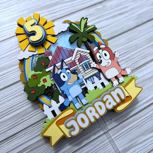 Bluey Inspired Cake Topper