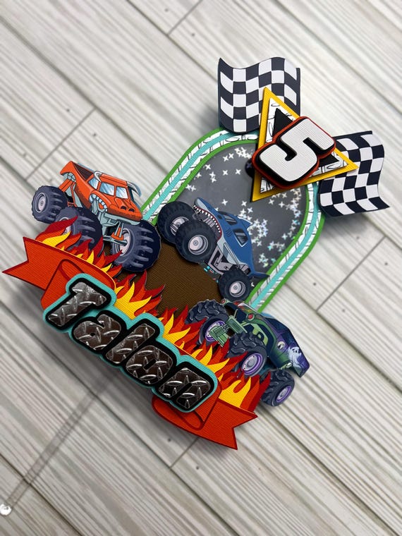 Monster Jam Inspired Cake Topper | Monster Truck Cake Topper