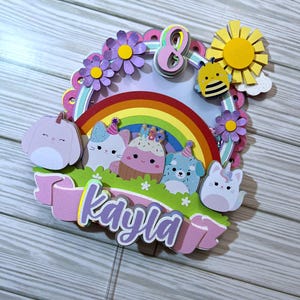 Squishmallow Inspired Cake Topper