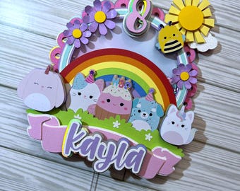 Squishmallow Inspired Cake Topper
