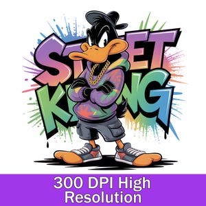 Zeichentrickfigur T-Shirt Design - 300 DPI hochauflösende druckbare Kunst - Digital Download PNG - T-Shirt Druck 300 DPI - Zeichentrickfiguren