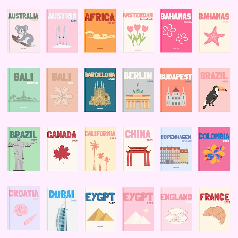 80+ Editable Travel Photo Book Cover Templates | Customizable in Canva ~ Digital Download image 5