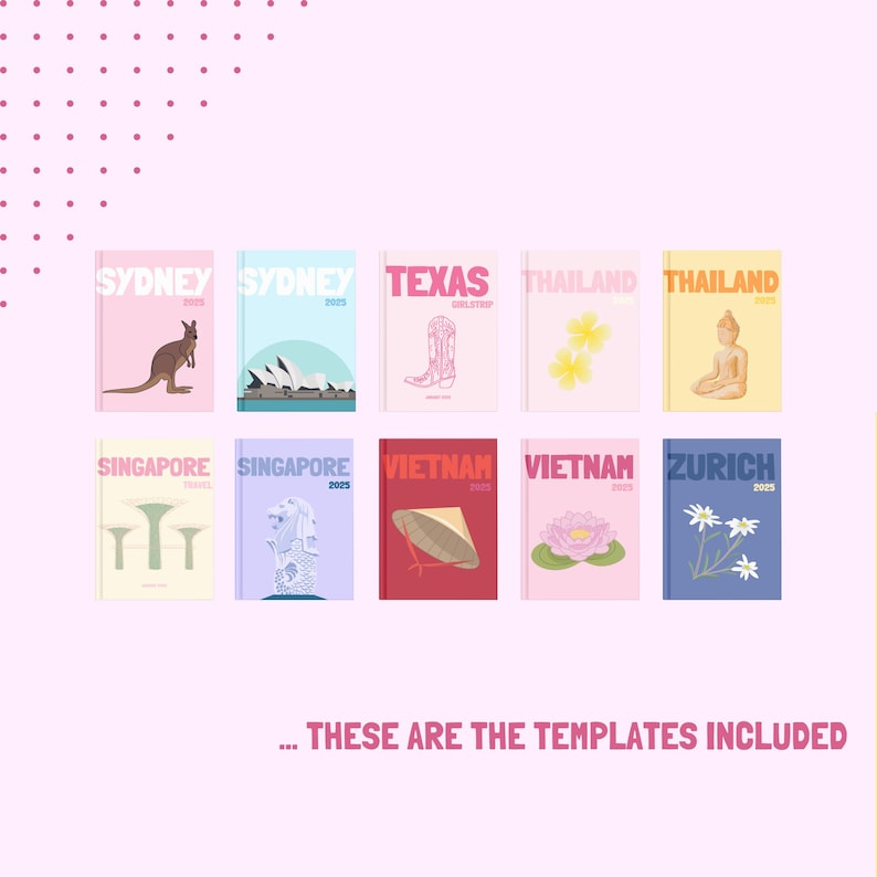 80+ Editable Travel Photo Book Cover Templates | Customizable in Canva ~ Digital Download image 8
