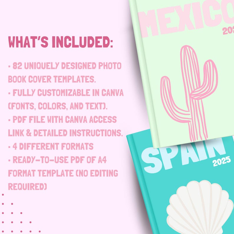 80+ Editable Travel Photo Book Cover Templates | Customizable in Canva ~ Digital Download image 3