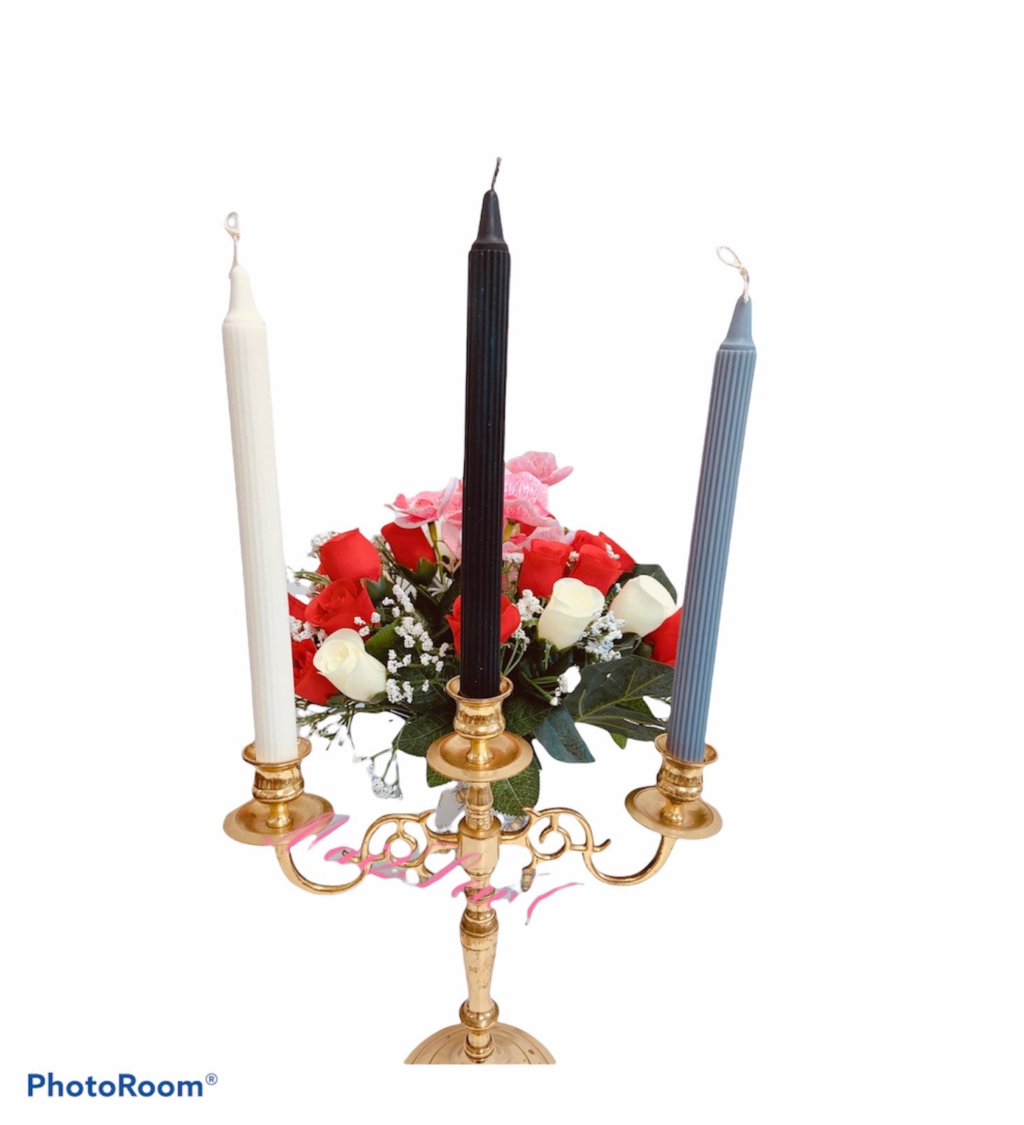 Set of 2 Tall Ribbed /taper candle/ pillar candles/ dinner/ Etsy