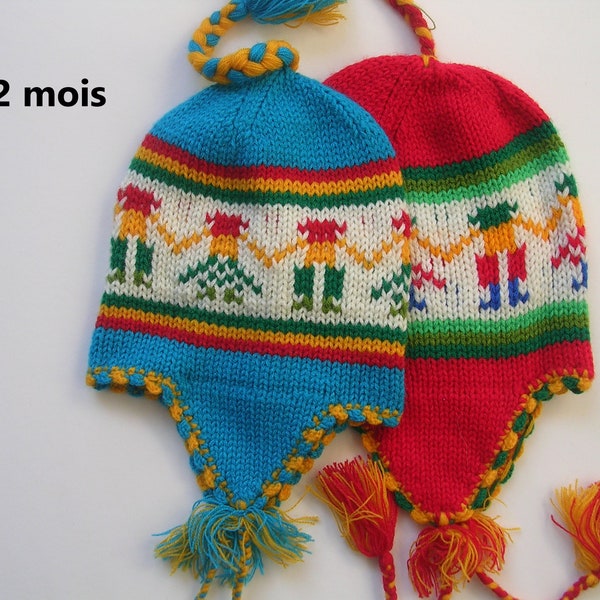 Lot de 2 bonnets péruviens