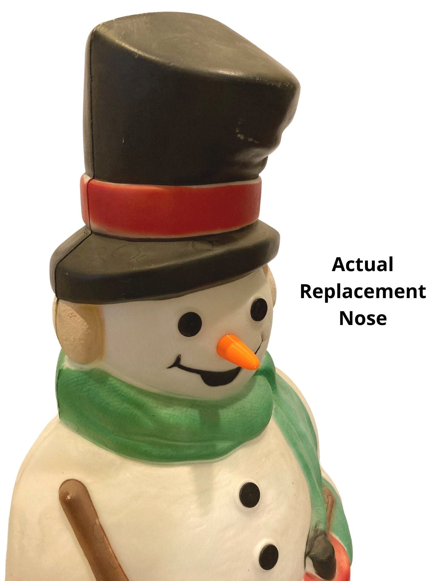 *Vintage Build a Snowman Kit in a Box Christmas Holiday Carrot Nose Pipe  Eyes Bu