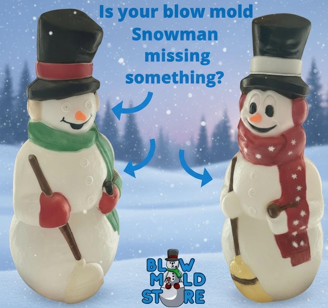 Snow Man Blowmold - Etsy