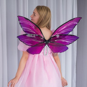 Fairy purple wings for cosplay, butterfly wings, accessory for cosplay costume, wings of the forest fairy, wings for photoshoot, fairy wings