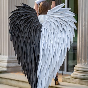 Black and white wings, fantasy wings, wings for carnival, wings for adults