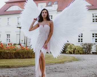 White Angel Wings – Cosplay Costume, Photoprop Accessory, IZOLON Material- Big Angel Wings for adult