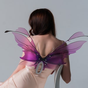 Purple butterfly wings, fairy cosplay wings, accessory to the costume forest fairy, wings for carnival and perfomances. Sending from Ukraine