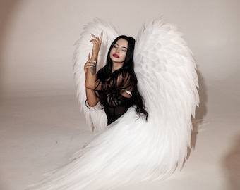 Large white wings, angel wings , wings for foto shoot Higth - 180cm/70inch