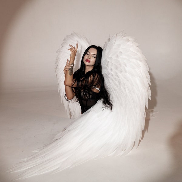 Large white wings, angel wings , wings for foto shoot Higth - 180cm/70inch