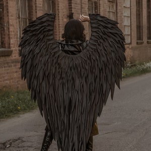Black wings, demon wings costume, raven wings, angel wings, black angel wings, falling angel wings, cosplay wings, accessory to costume