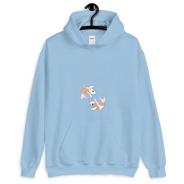 Lo-fi Japanese fish Sweatshirt - Unisex- Hoodie, Sweat, Sweater, Pullover- Koi fish, worldwide ship, streetwear