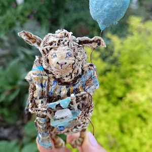 spun cotton wool Lamb ornament
