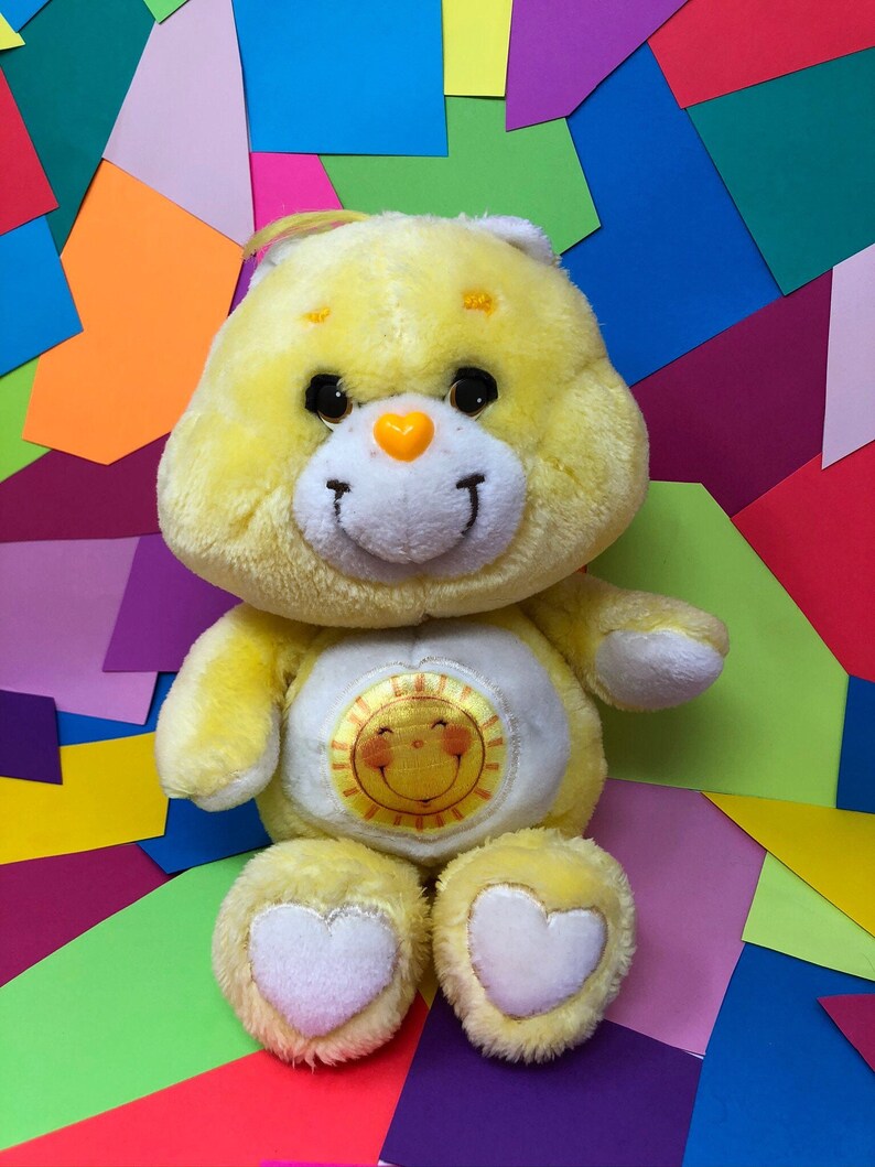 Vintage Care Bears Funshine Bear 14 Stuffed Plush Toy Etsy