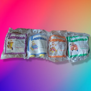 Vintage 1980s Garfield McDonald's Happy Meal Toy Collectible Cartoon Cat Memorabilia Odie