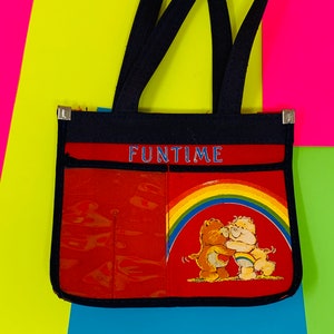Vintage Care Bears Mini Purse: 80s Nostalgia Tenderheart & Funshine Bag, Retro Cartoon Collectible