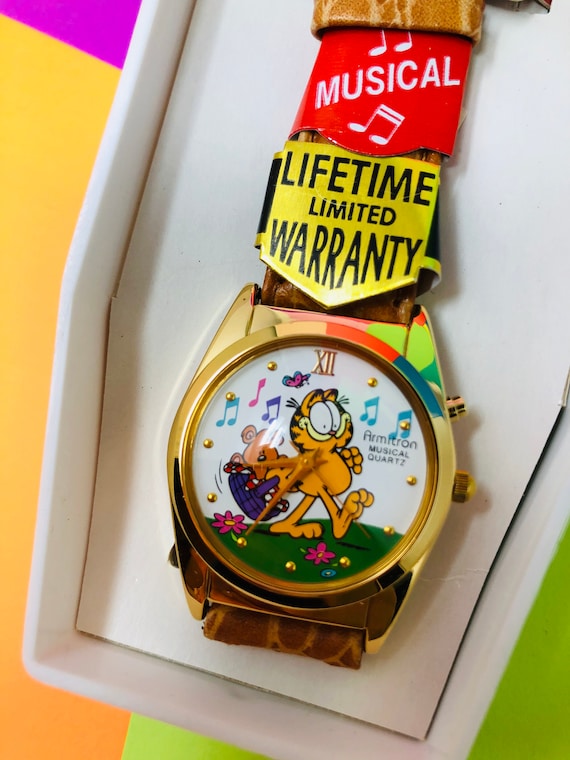 Garfield Vintage Musical Watch, Garfield Watch, Ga