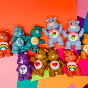 Vintage Care Bears Figurines, Care Bears Mini dolls, Care Bears Vintage Dolls, Care Bear Collectible Doll