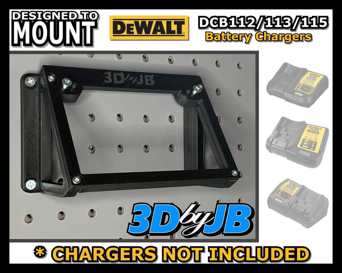 DEWALT DCB112/DCB113/DCB115 Battery Charger Wall Mount Made Etsy