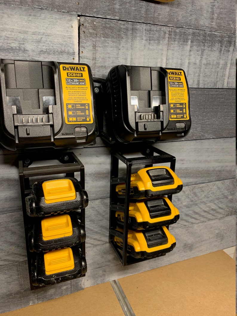 DeWalt 20V Battery Storage Wall Mount Made in USA Etsy