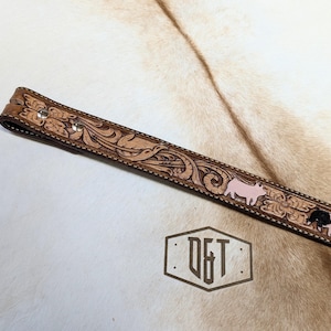 Custom Tooled Leather Belt - Custom Name Belt - Leather Belt - Western Belt - Mens Belt - Women&#39;s Belt