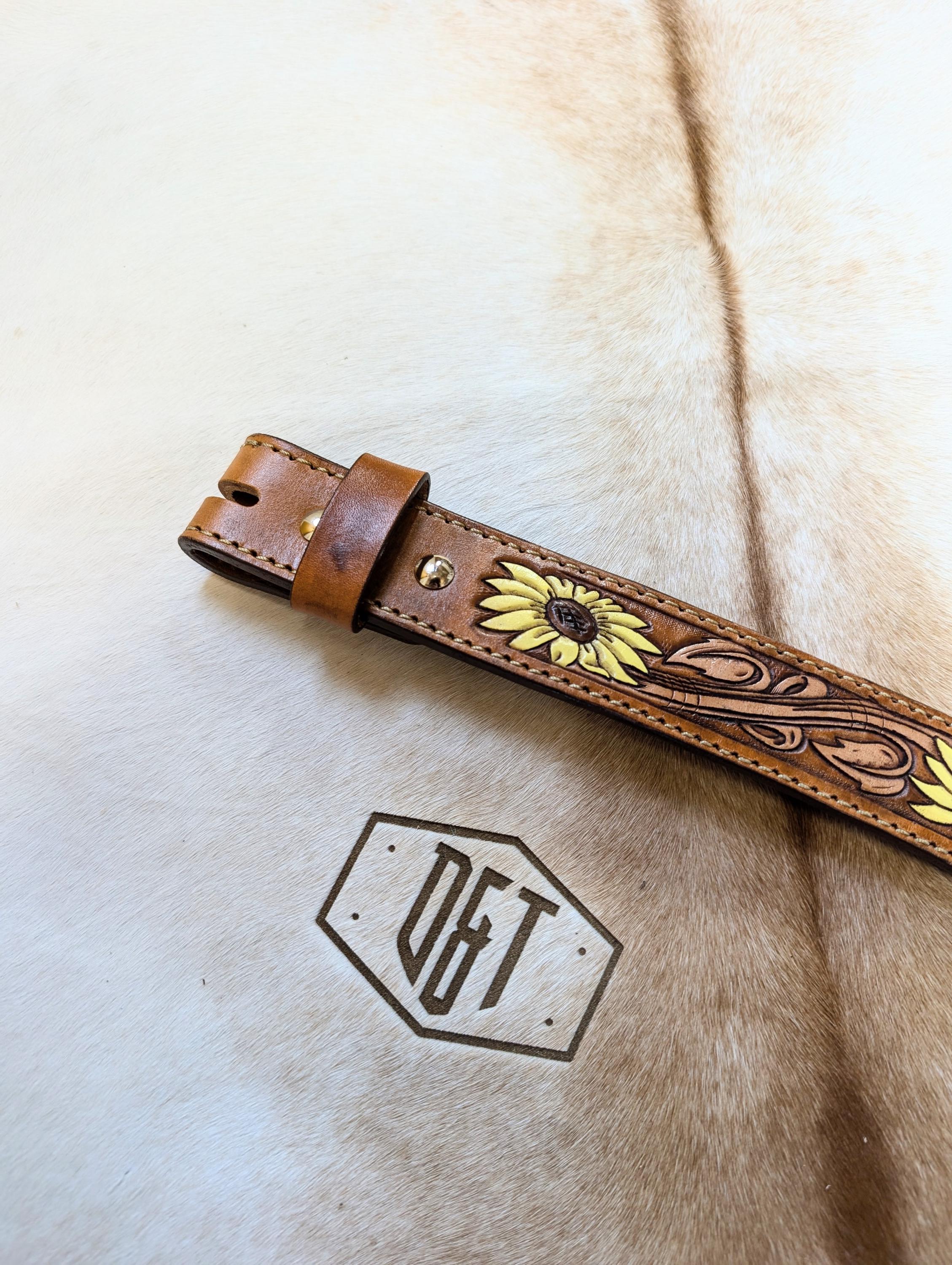 Custom Tooled Leather Belt: Personalized Western Style - Etsy